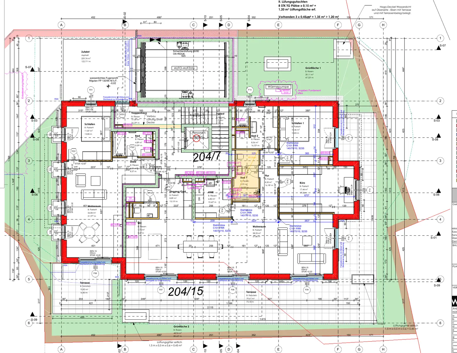 Erdgeschossplan des Wohnprojekts Georg-Hirth-Straße 7 in Rottach-Egern