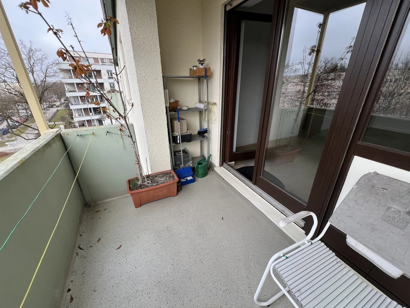Bestandswohnung Huber – Balkon und Anschlüsse.