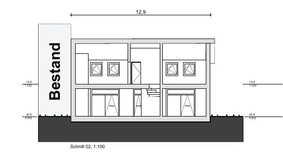 Einfamilienhaus Runge – Schnitt · Raum- und Höhenentwicklung.