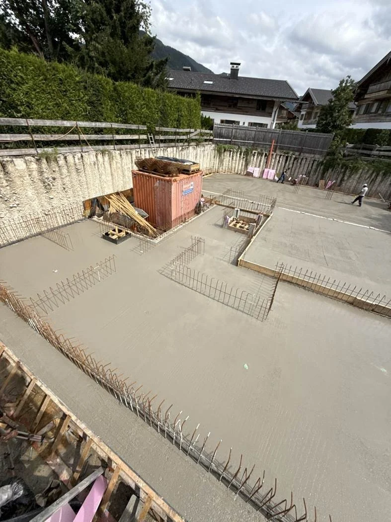 Georg-Hirth-Straße 7 – Untergeschoss im Bau.